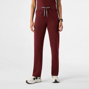FIGS Burgundy Livingston™ High Waisted - Petite Basic Scrub Pants